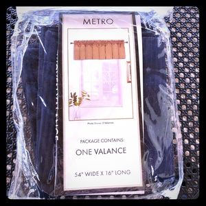 Metro valance navy 54x16 New nice!